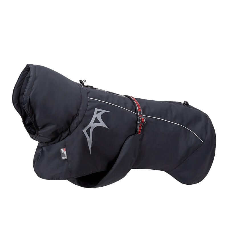 CozyShield Winter Dog Coat, waterproof warm coat for dogs, features reflective detailing, ideal for extreme winter conditions.