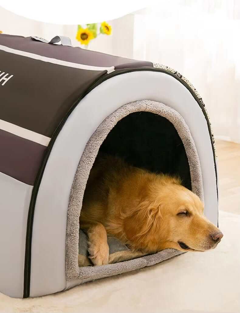 CozyWarm Dog House for medium and large dogs, designed for ultimate comfort and warmth during colder months.