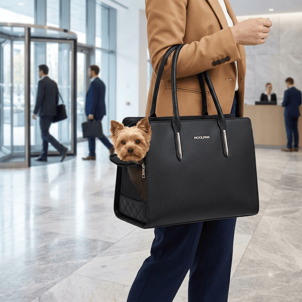 Fashion Forward Pet Carrier - stylish carrier for small dogs and cats, airline-approved convenience.