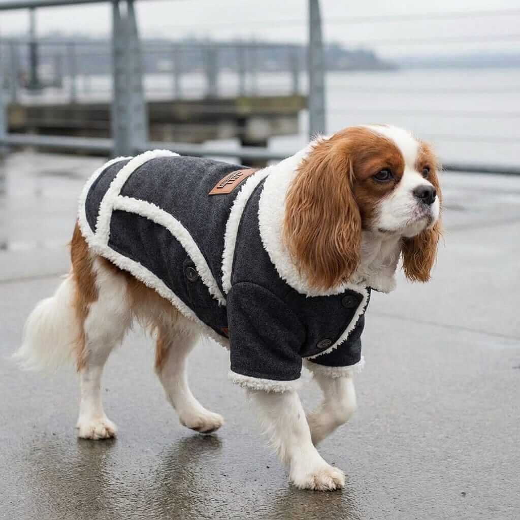 French Bulldog Thick Warm Dog Jacket for dogs, thick fleece, breathable, lightweight, keeps pets cozy, Dogs & Cats brand.