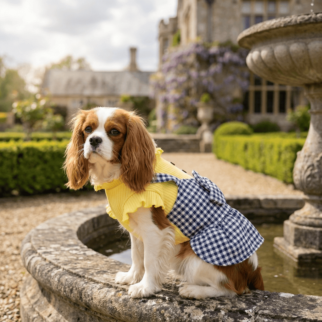 Fuzzy Wuzzy Plaid Skirt, dog wearing plaid, breathable fabric, Dogs & Cats brand.