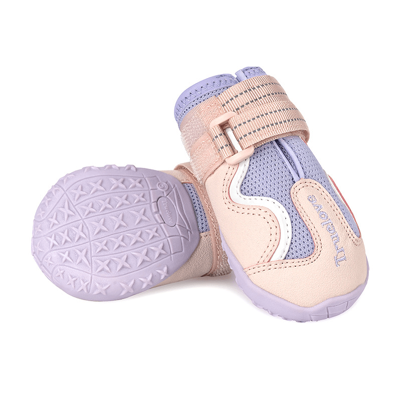 GripGuard Dog Shoes - durable, breathable dog footwear with TPR sole, hook-and-loop closure for traction and comfort.