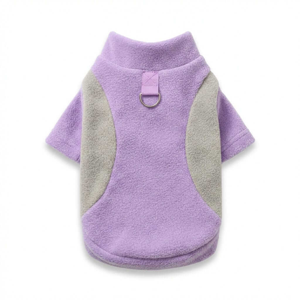 Heritage Thermal Dog Sweatshirt - Cozy purple fleece dog sweatshirt with D-ring feature from Dogs & Cats