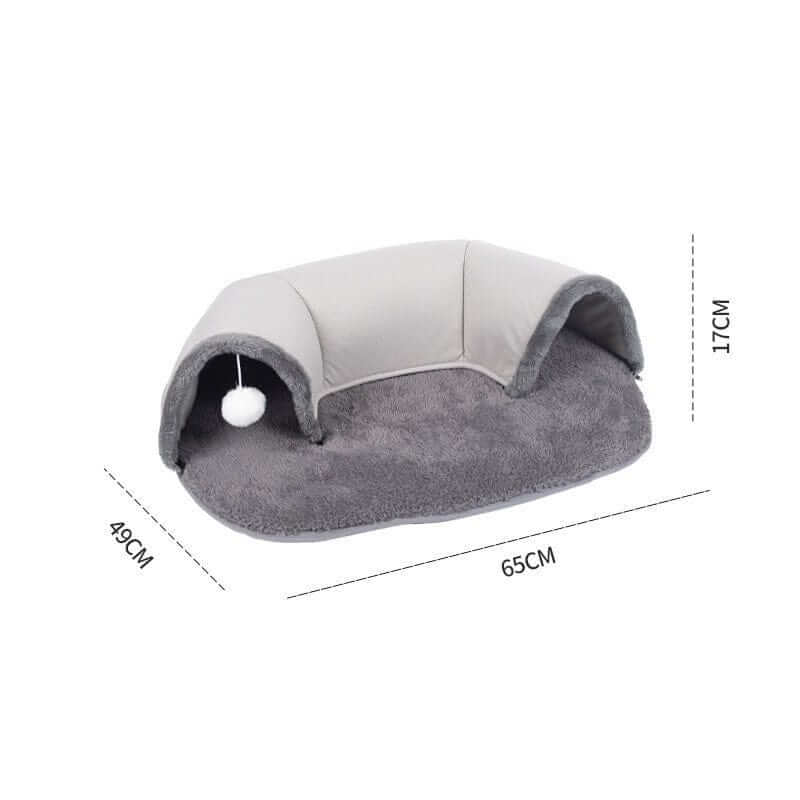 Interactive Cat Tunnel Bed - Cozy self-warming pet bed with tunnel for dogs & cats by Dogs & Cats.