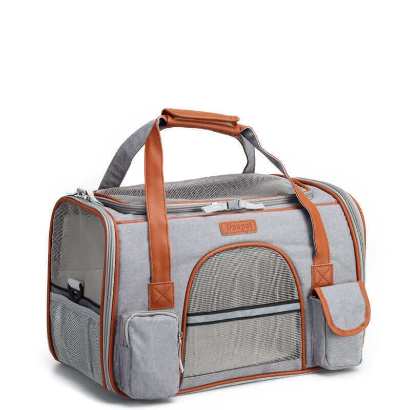 JetSet Paws Luxury Travel Pet Carrier & Car Seat - Stylish pet carrier for dogs and cats, perfect for air and road travel.