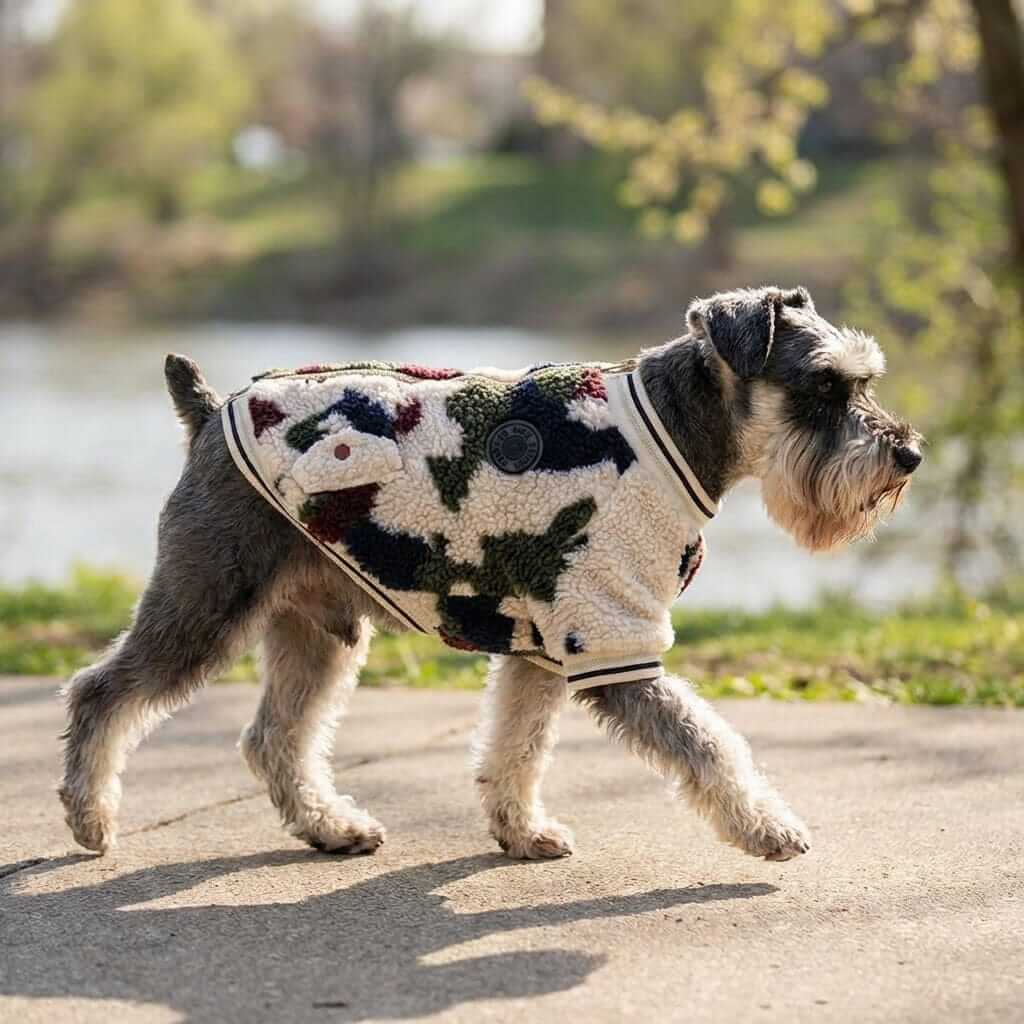 Jungle Camo Dog Jacket for dogs, featuring durable and cozy construction, perfect for style and warmth.