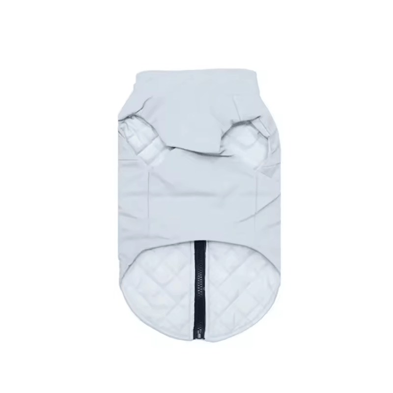 Leather Dog Vest, stylish winter jacket, water-resistant shell, lightweight filling by Dogs & Cats.