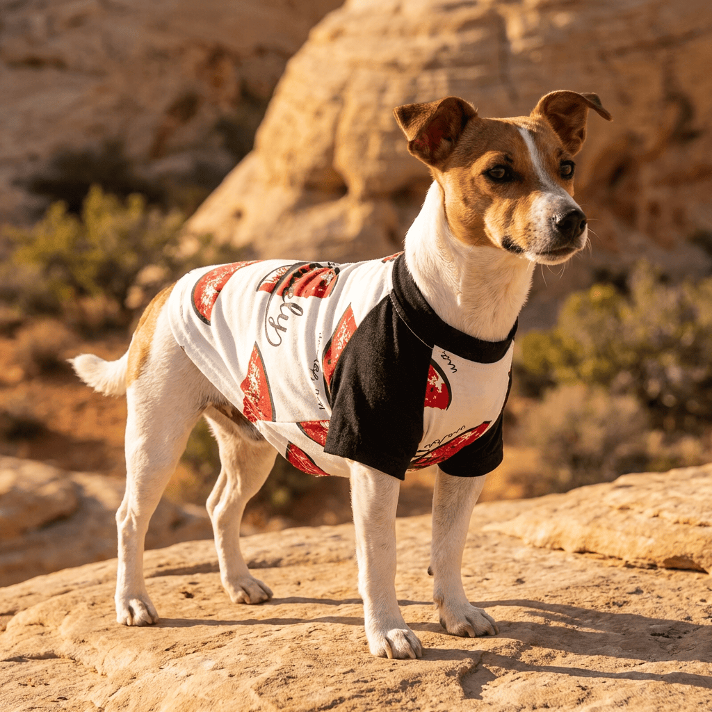 Lovely Watermelon Dog T-shirt for dogs, featuring breathable cotton material, lightweight, and comfy design, Dogs & Cats brand.