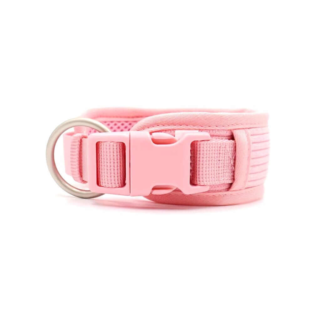 The Luxe Corduroy Dog Collection pink harness with plush padding and stylish design for dogs by Dogs & Cats.