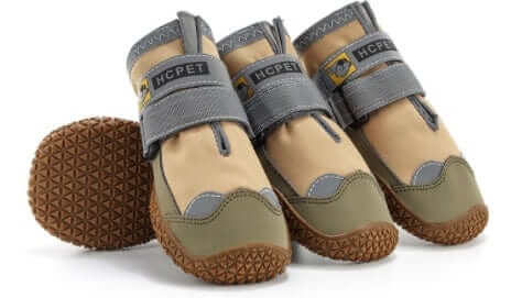PawGuard Dog Boots set featuring waterproof material, anti-slip soles, and reflective strips for optimum pet comfort.