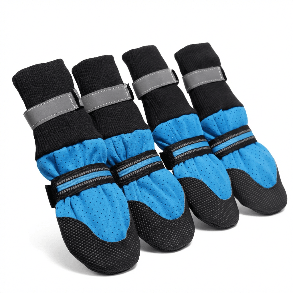 Pet Dog Shoes Anti-slip Snow Pet Boots featuring durable, water-resistant material and skid-resistant soles.