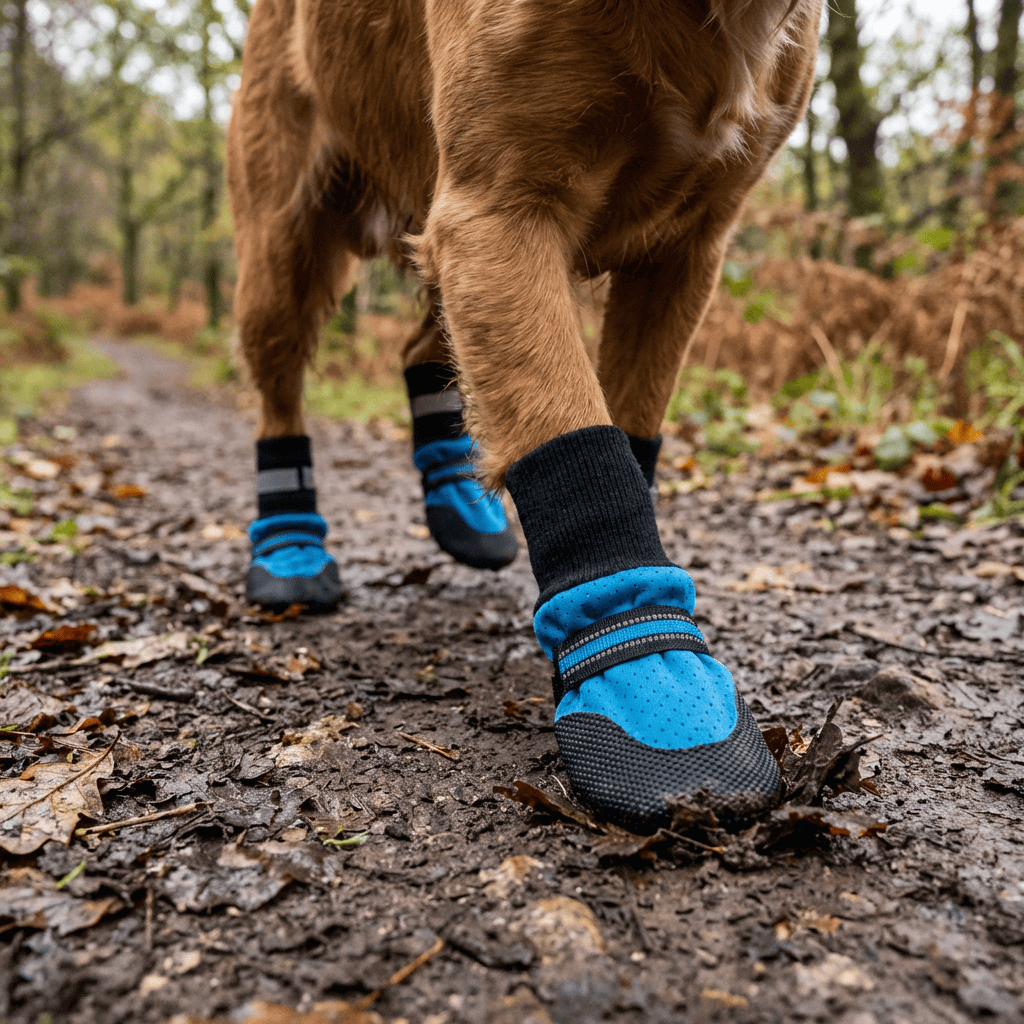 Pet Dog Shoes Anti-slip Snow Pet Boots for dogs, featuring durable, flexible, skid-resistant soles for outdoor protection.