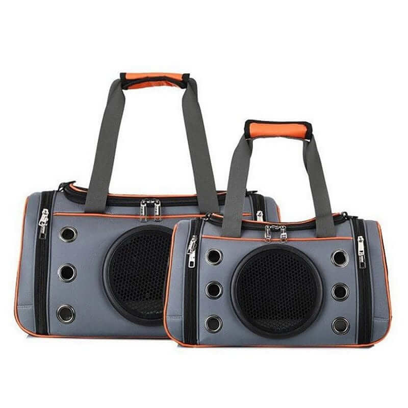 Pet Space Capsule Backpack for pet travel with semi-sphere window, stylish, functional, perfect for dogs & cats.
