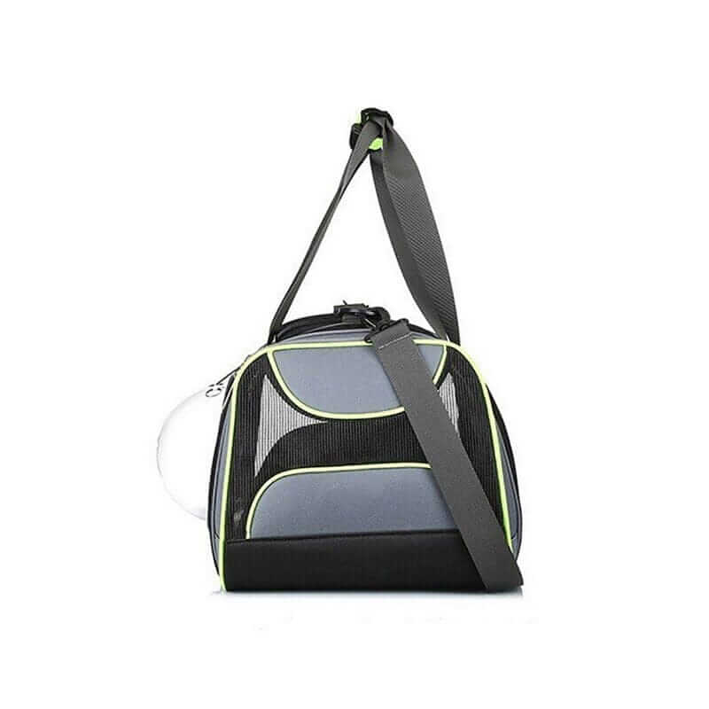 Pet Space Capsule Backpack for Dogs & Cats, stylish carrier with mesh design and semi-sphere window.