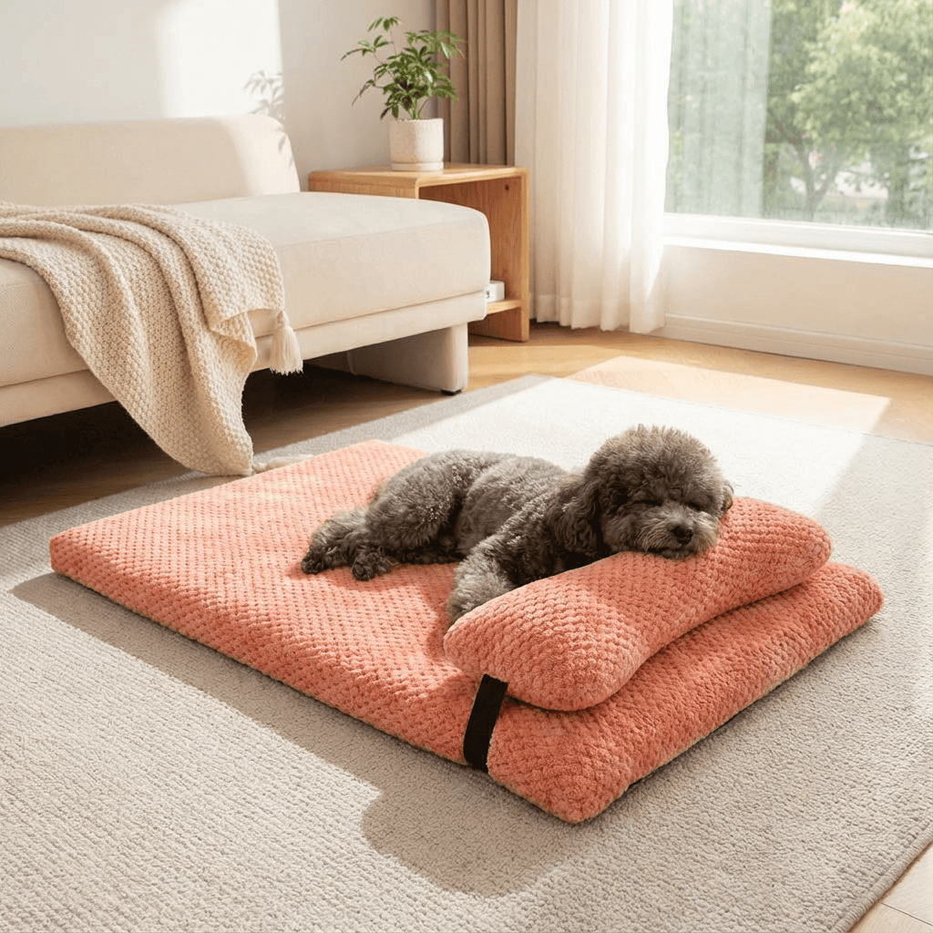 Pineapple Dreams Pet Bed for Dogs & Cats, stylish, cozy pet bed with unique design, perfect for warmth and comfort.