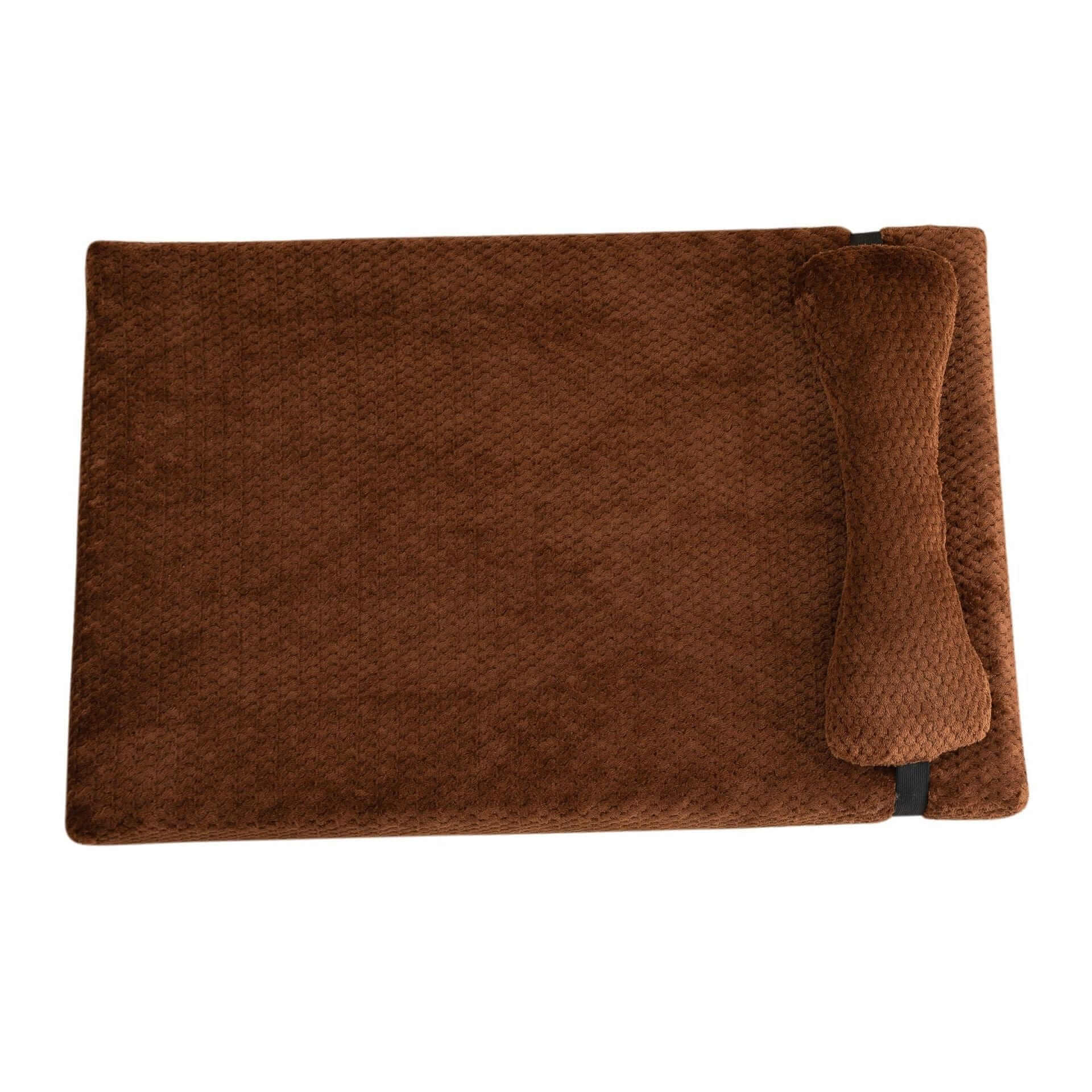 Pineapple Dreams Pet Bed, plush pet bed for dogs and cats, cozy with pineapple grid design for ultimate warmth.