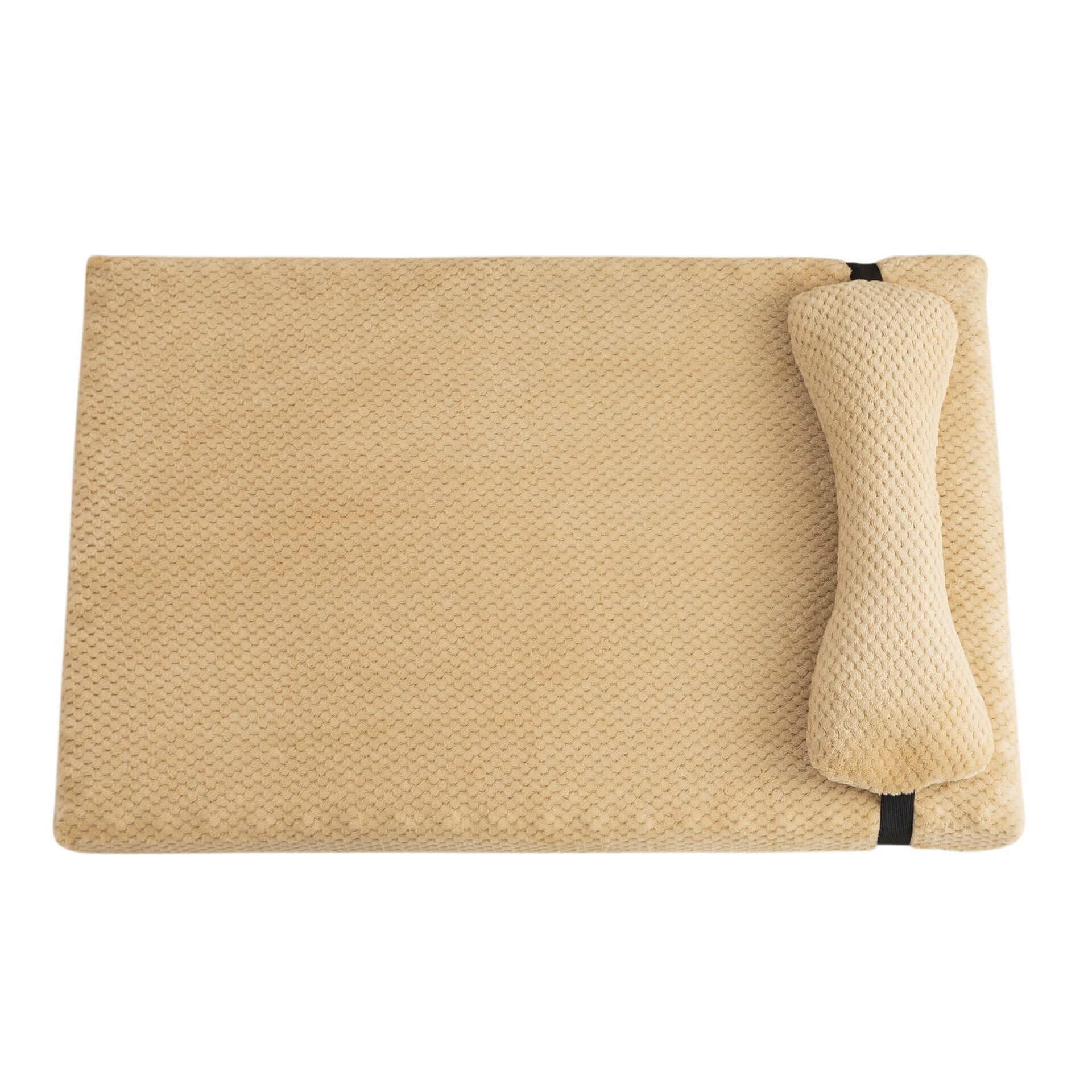 Pineapple Dreams Pet Bed - cozy plush bed for Dogs & Cats with unique pineapple grid design and comfort bolster.
