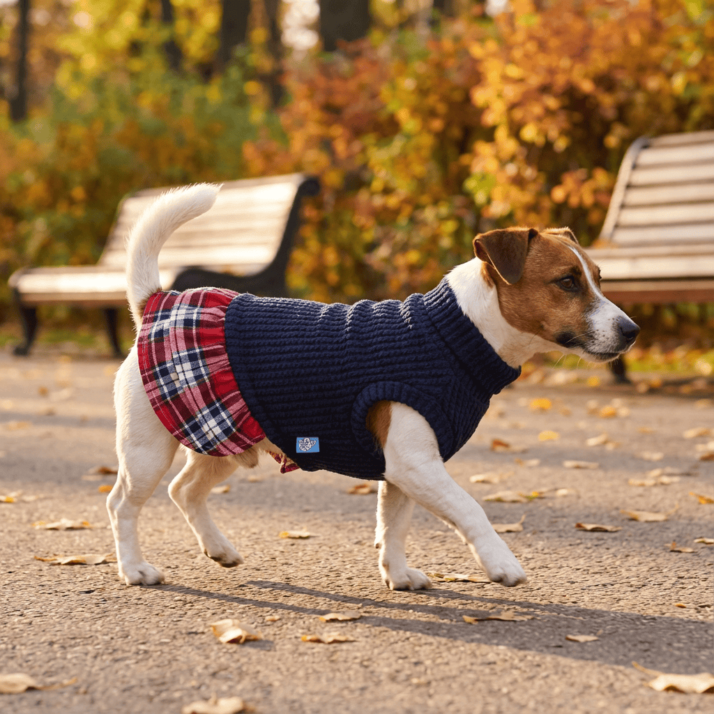 Plaid Skirt Princess Dog Dress for dogs, featuring breathable fabric and stylish plaid skirt, by Dogs & Cats.