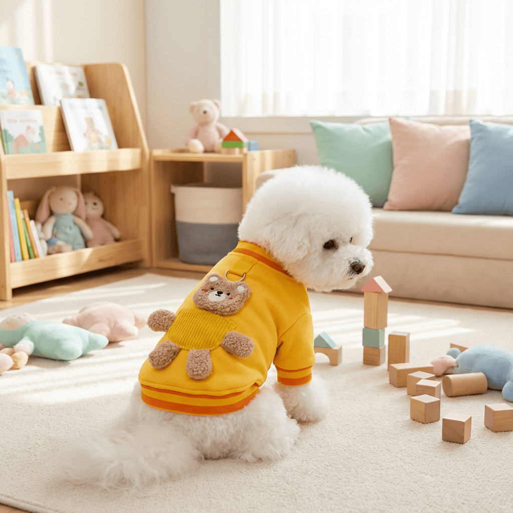 Plush Bear Pet Jacket for dogs | Cute, warm bear design | Ideal for small breeds like Chihuahuas & Poodles