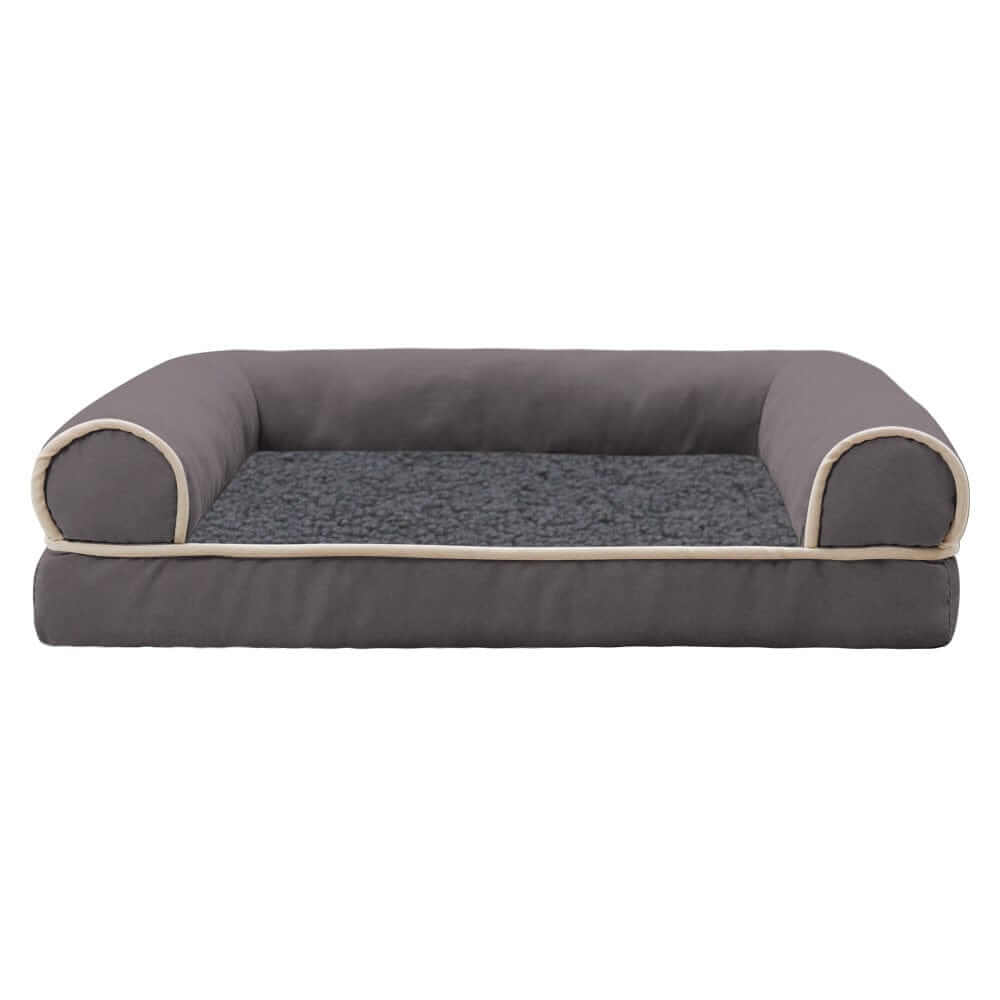 Plush Orthopedic Pet Bed Lounge, luxury pet bed with memory foam and non-slip bottom for dogs and cats.