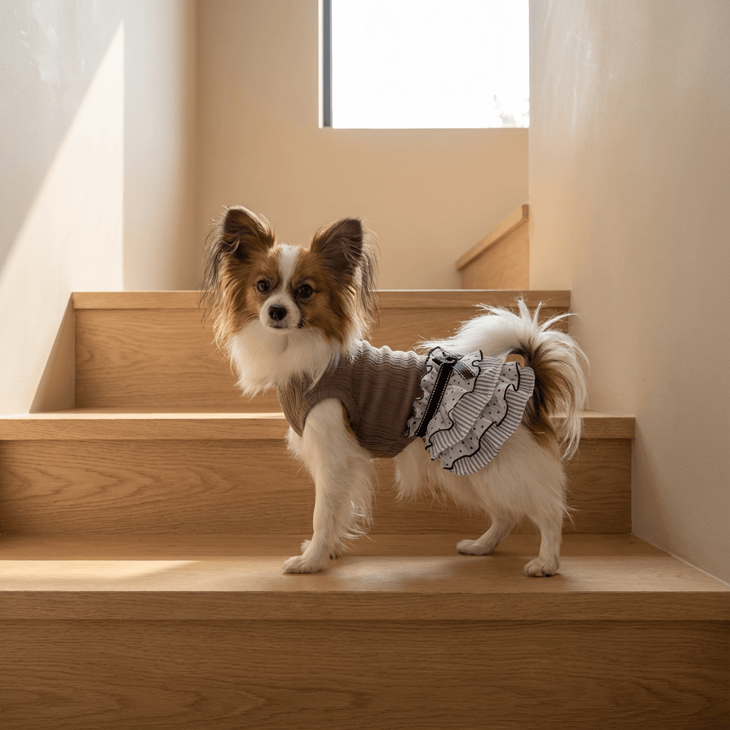 Polka Dot Puppy Dress for Dogs & Cats, lightweight and stylish for spring and autumn adventures.