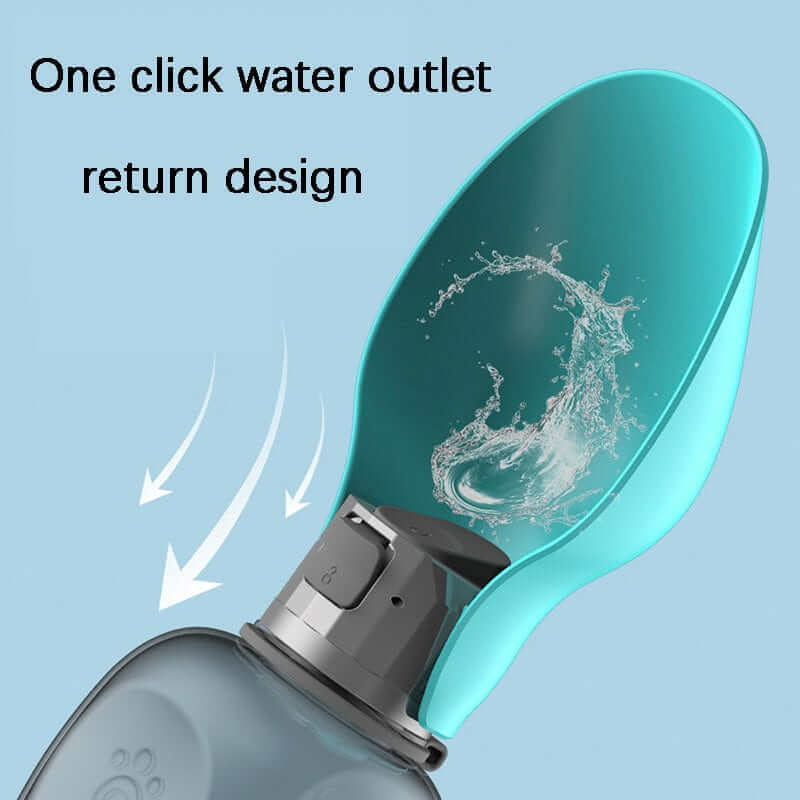 Portable Dog Water Bottle features one click water outlet design for easy hydration without spills.