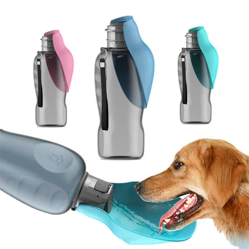 Portable Dog Water Bottle for Dogs & Cats with easy-to-use design and spill-proof features, perfect for on-the-go pet hydration.