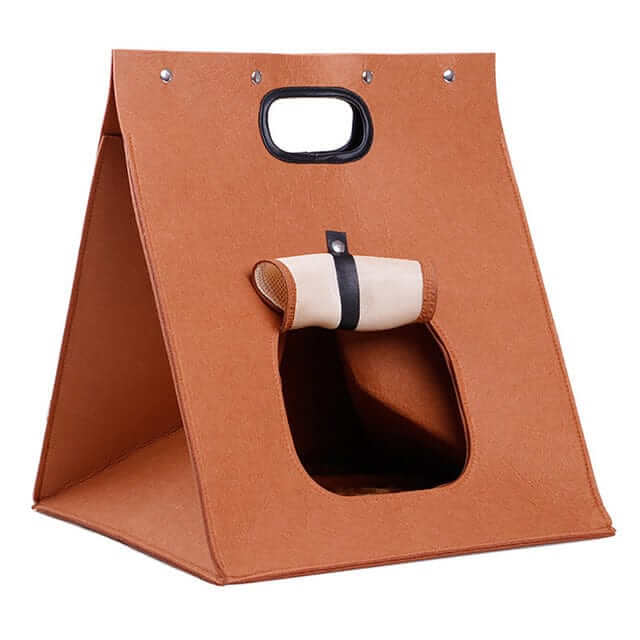 Portable Pet House for cats and small dogs with breathable cotton design and travel-friendly portability.