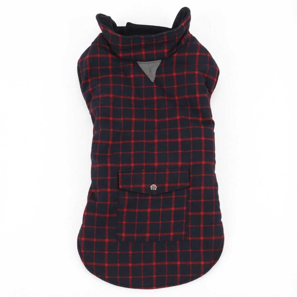 Reflective Charge Dog Winter Coat, stylish winter apparel for dogs, featuring breathable fabric and comfortable polyester material.