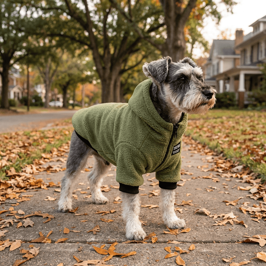 RidgeLine Thermal Dog Hoodie for dogs, featuring premium fleece for warmth and style in fall and winter.