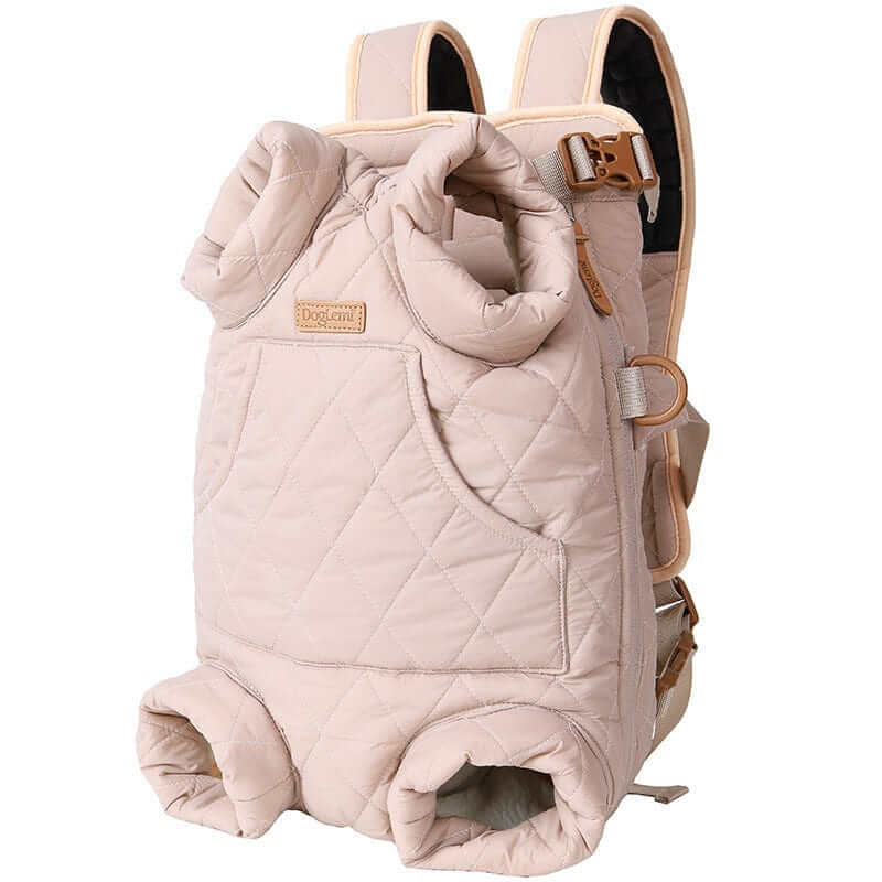 SnugglePack Pet Backpack Carrier with Hidden Hood, cozy pet carrier for dogs and cats, lightweight, adjustable straps
