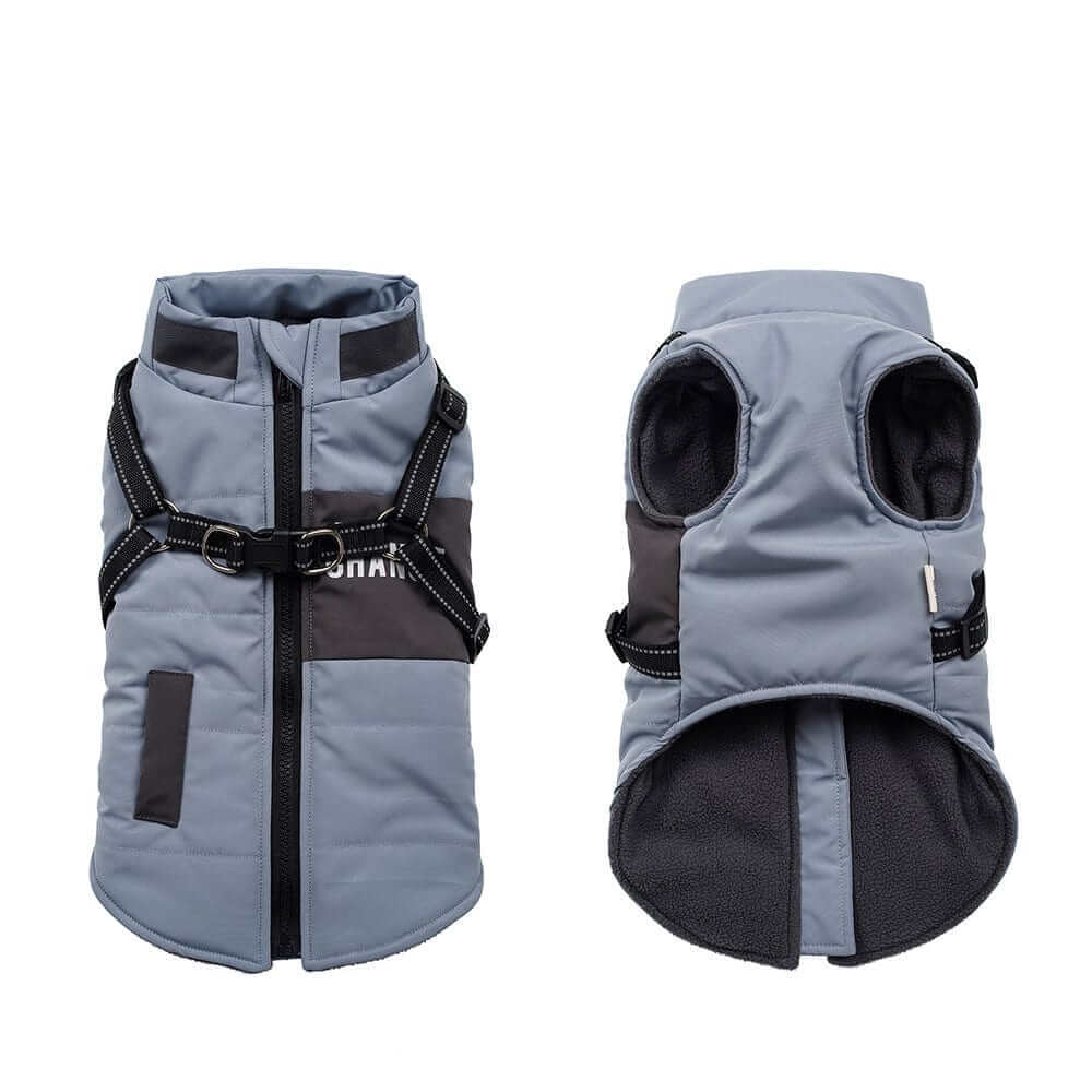 SnugglePup Fleece Vest for small dogs and cats, featuring soft fleece, D-ring, and zipper for warmth and style.