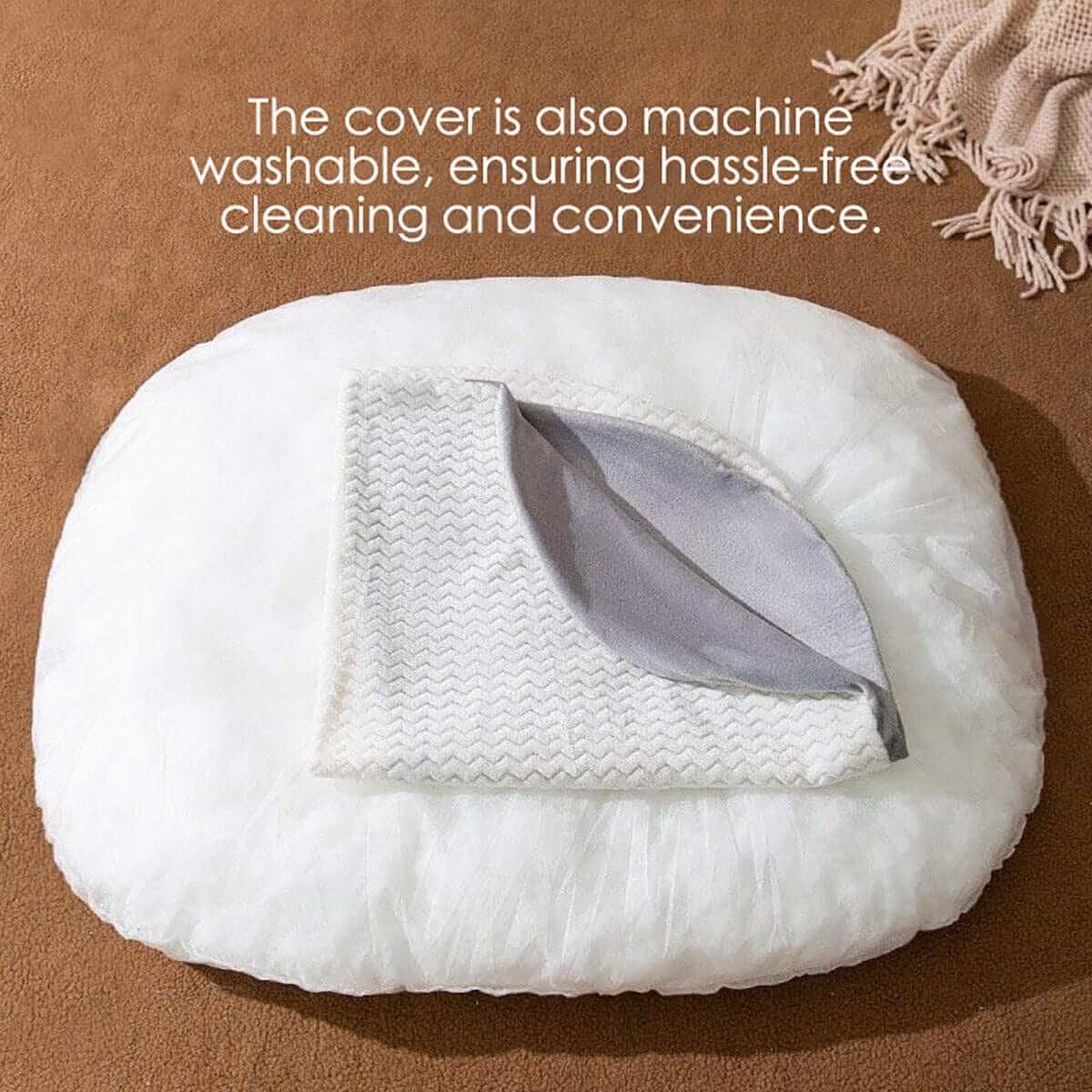 Soft Dog Bed Mat featuring a plush design with a removable, machine washable cover for easy cleaning and comfort.