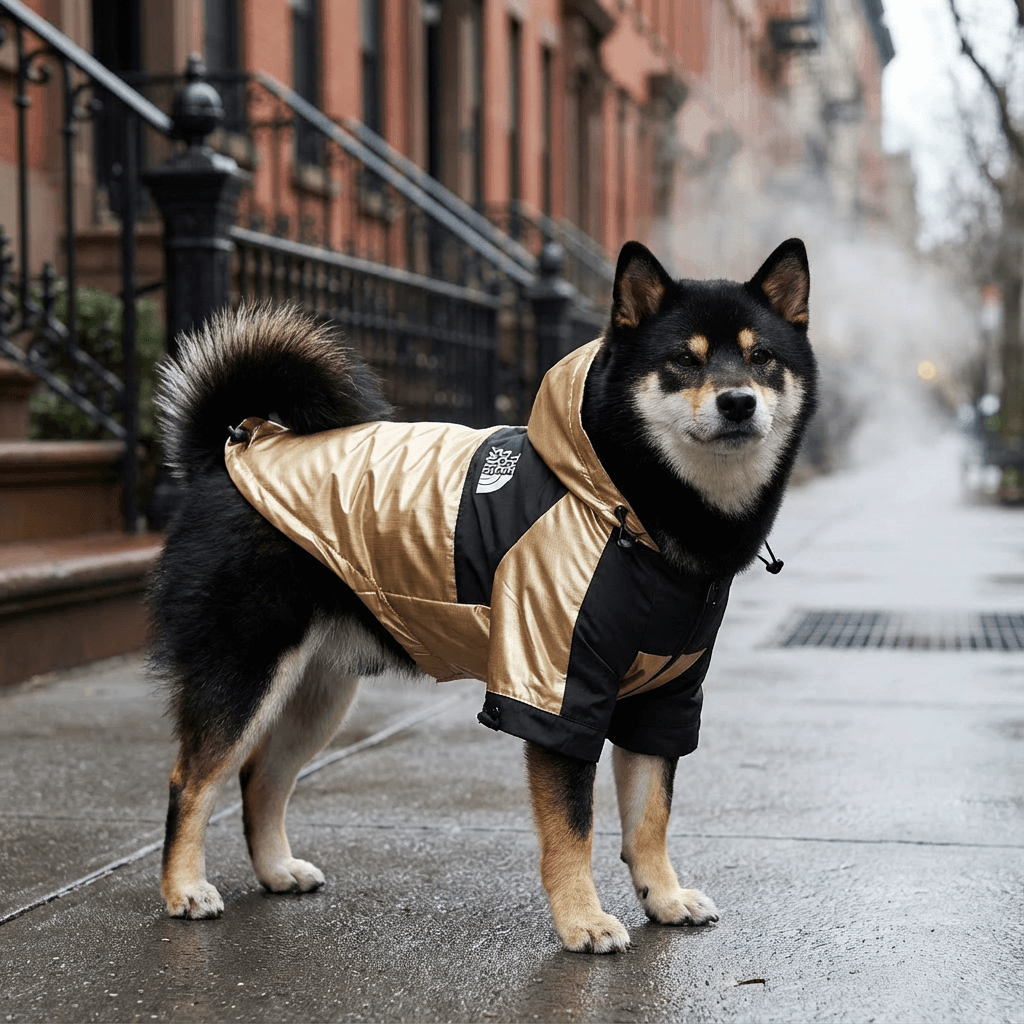 StormGuard Pet Raincoat for dogs, wind and rain protection, durable material, Dogs & Cats brand.