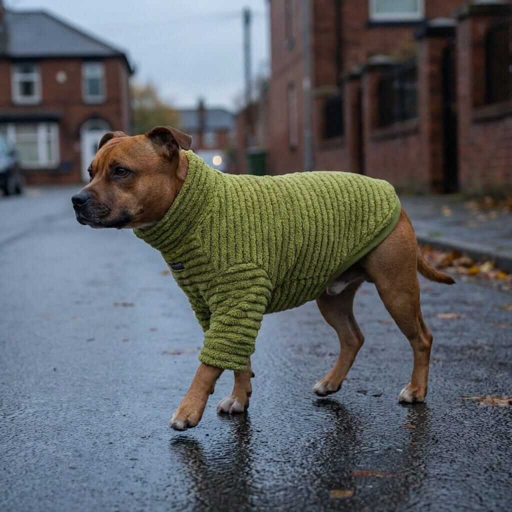 Summit Stripe Dog Turtleneck, insulated fleece sweater for dogs, stylish and warm, Dogs & Cats brand