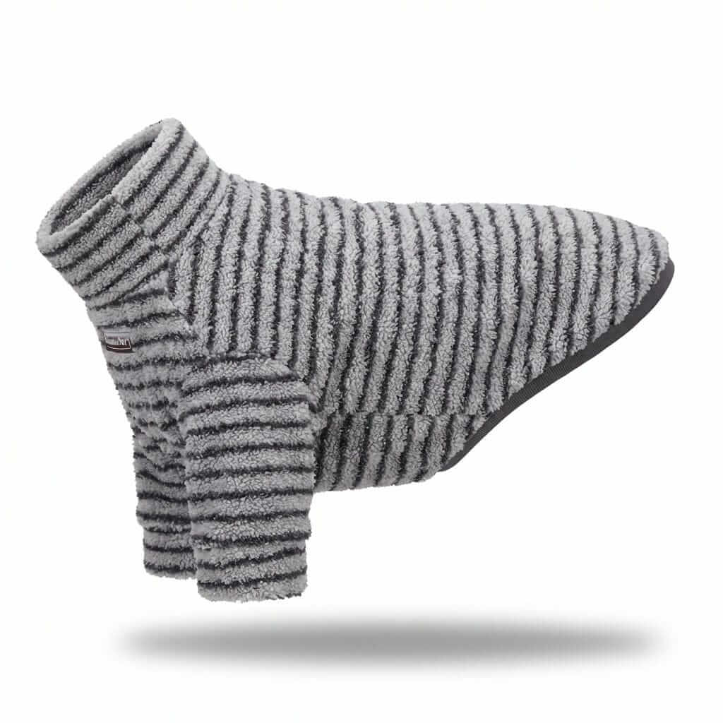Summit Stripe Dog Turtleneck, insulated fleece sweater for dogs, stylish and warm, Dogs & Cats brand