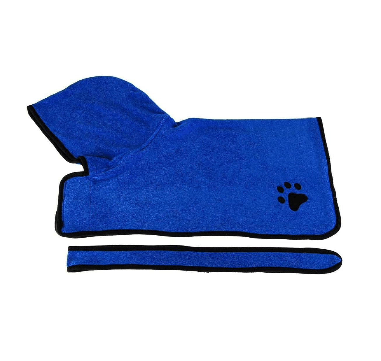 Super Absorbent Pet Bathrobe Towel in blue, soft and absorbent for Dogs & Cats, perfect for drying post-bath.