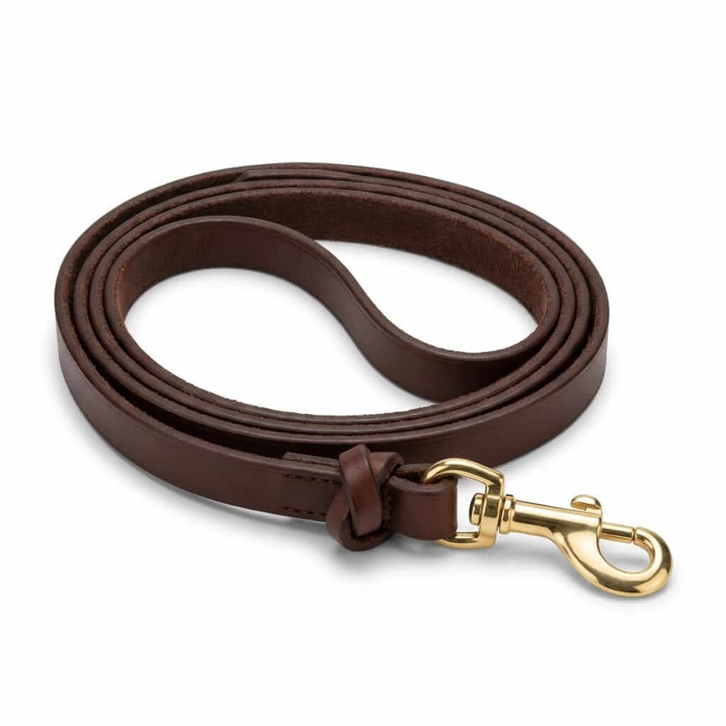 Super Soft Leather Dog Leash for Large Dogs, durable leather leash with soft grip, Dogs & Cats brand.