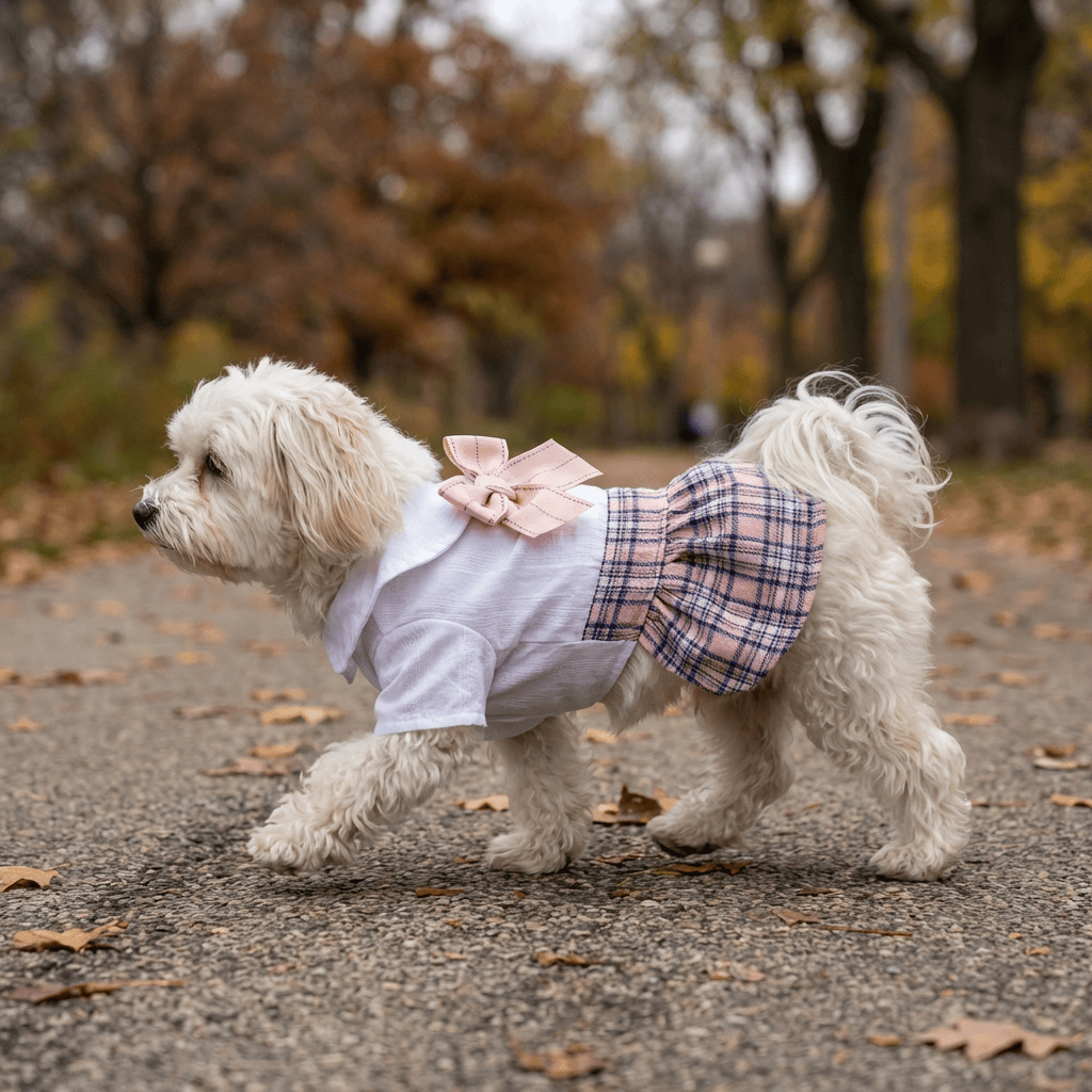 Sweet Princess Skirt Dress for dogs, featuring breathable cotton, stylish pull-over design, summer vibes, Dogs & Cats brand.