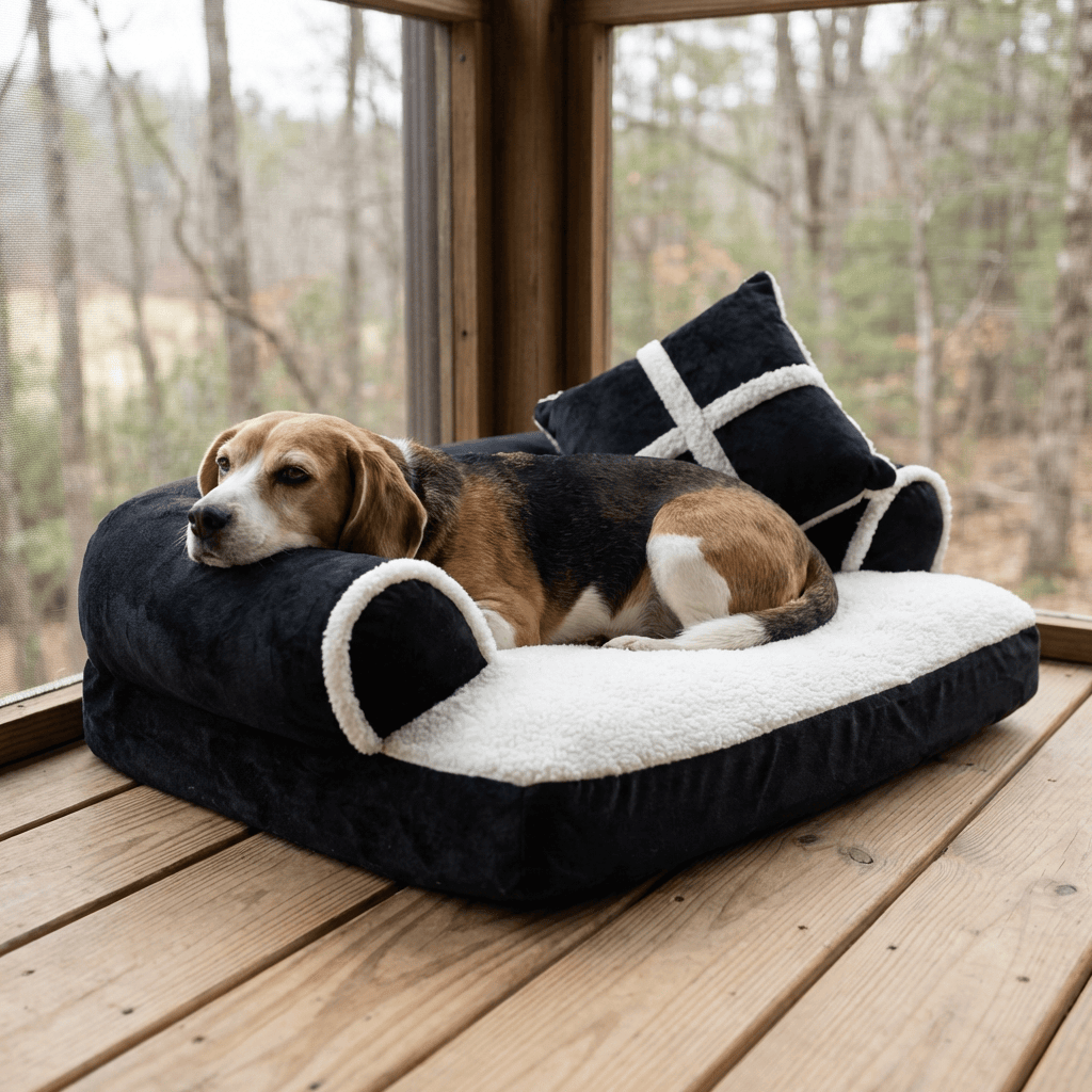 Ultimate Dog Bed featuring solid foam and waterproof liner, perfect for dogs of all ages by Dogs & Cats.