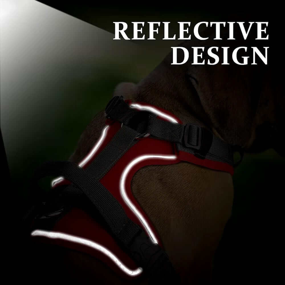 Ultimate Reflective No-Pull Dog Harness with a reflective design for high visibility and safety during walks.