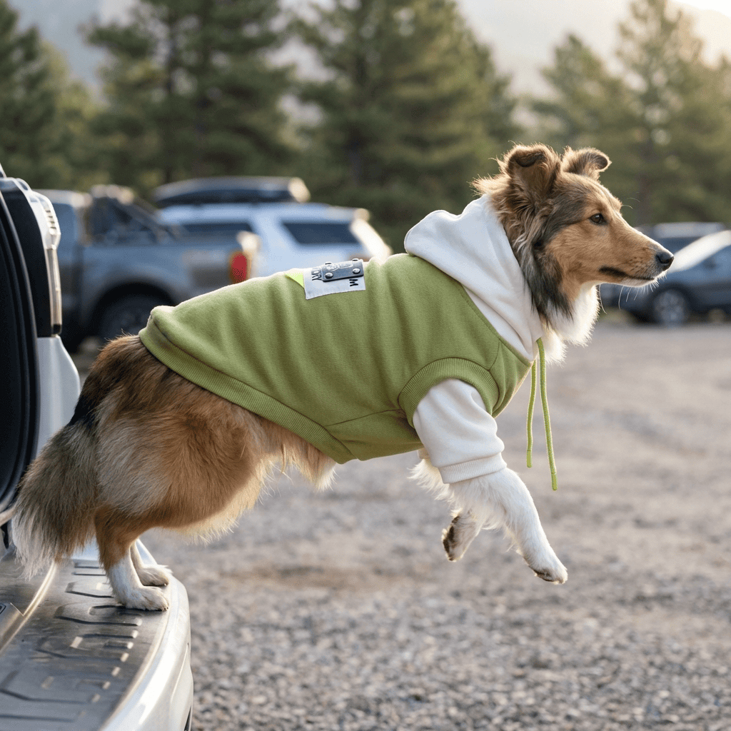 Urban Cozy Dog Hoodie, fleece-lined hoodie for dogs, soft thermal comfort, stylish everyday wear, Dogs & Cats brand.