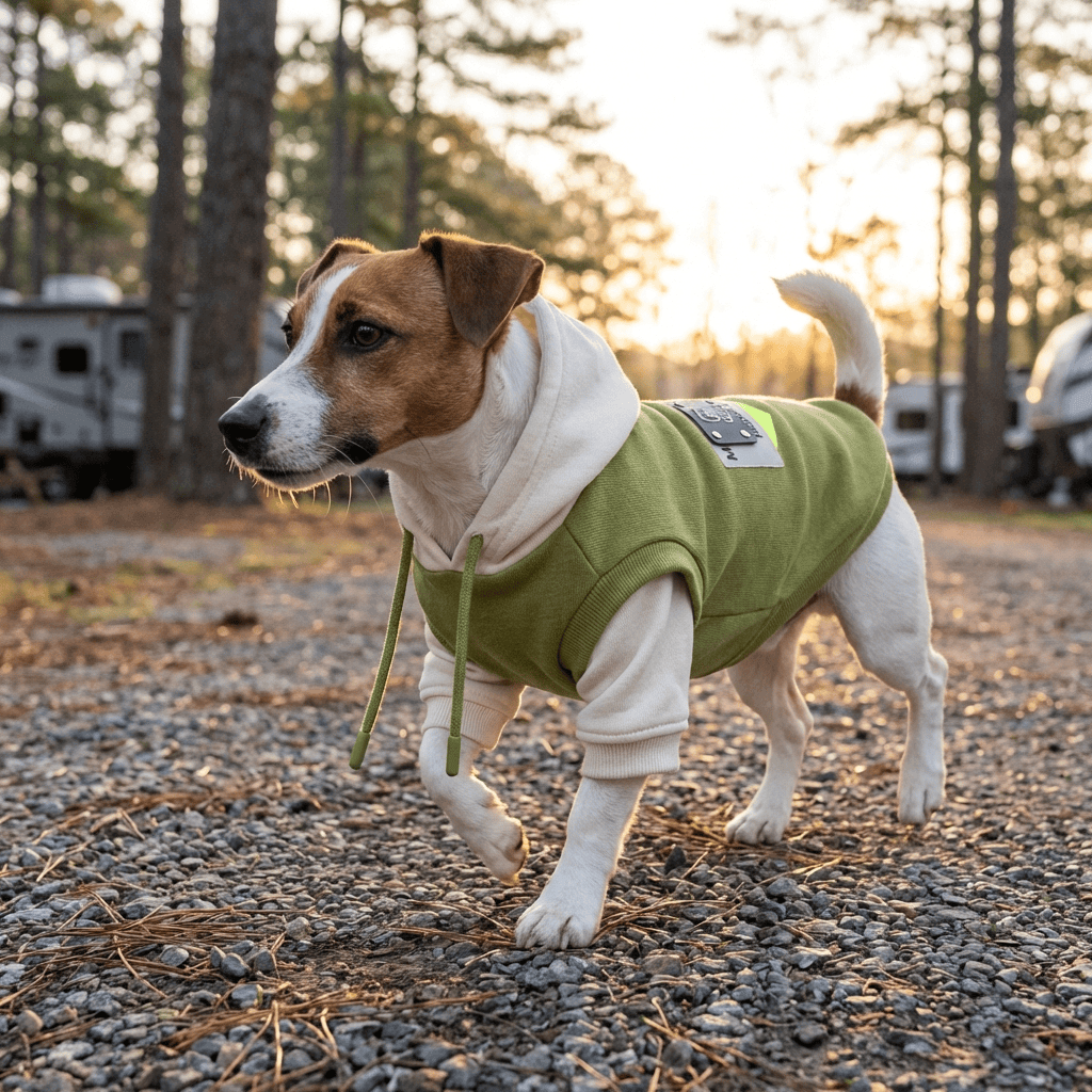 Urban Cozy Dog Hoodie for dogs, features soft thermal comfort, stylish design by Dogs & Cats.