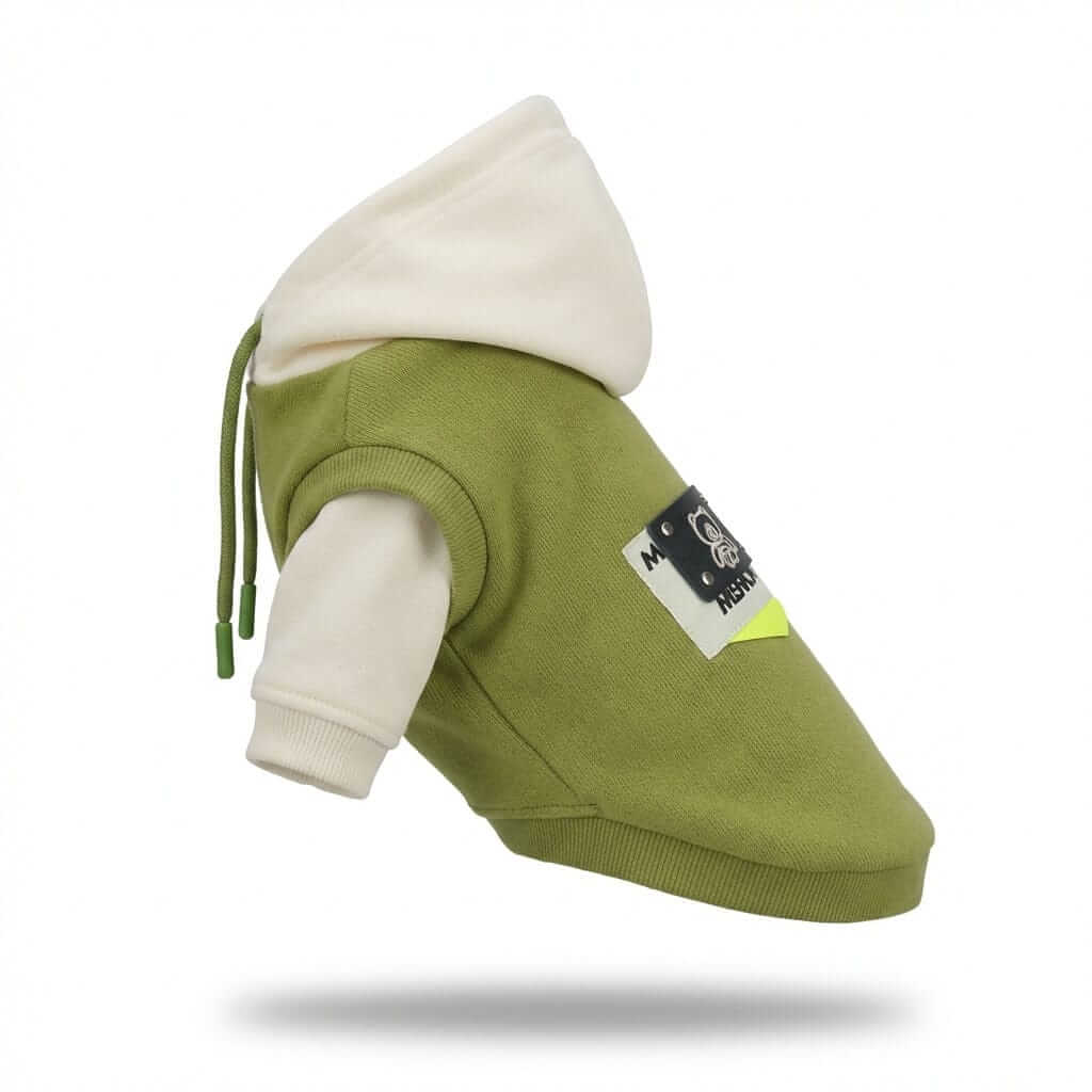 Urban Cozy Dog Hoodie, fleece-lined dog hoodie, warm and breathable, Dogs & Cats brand, stylish pet wear.