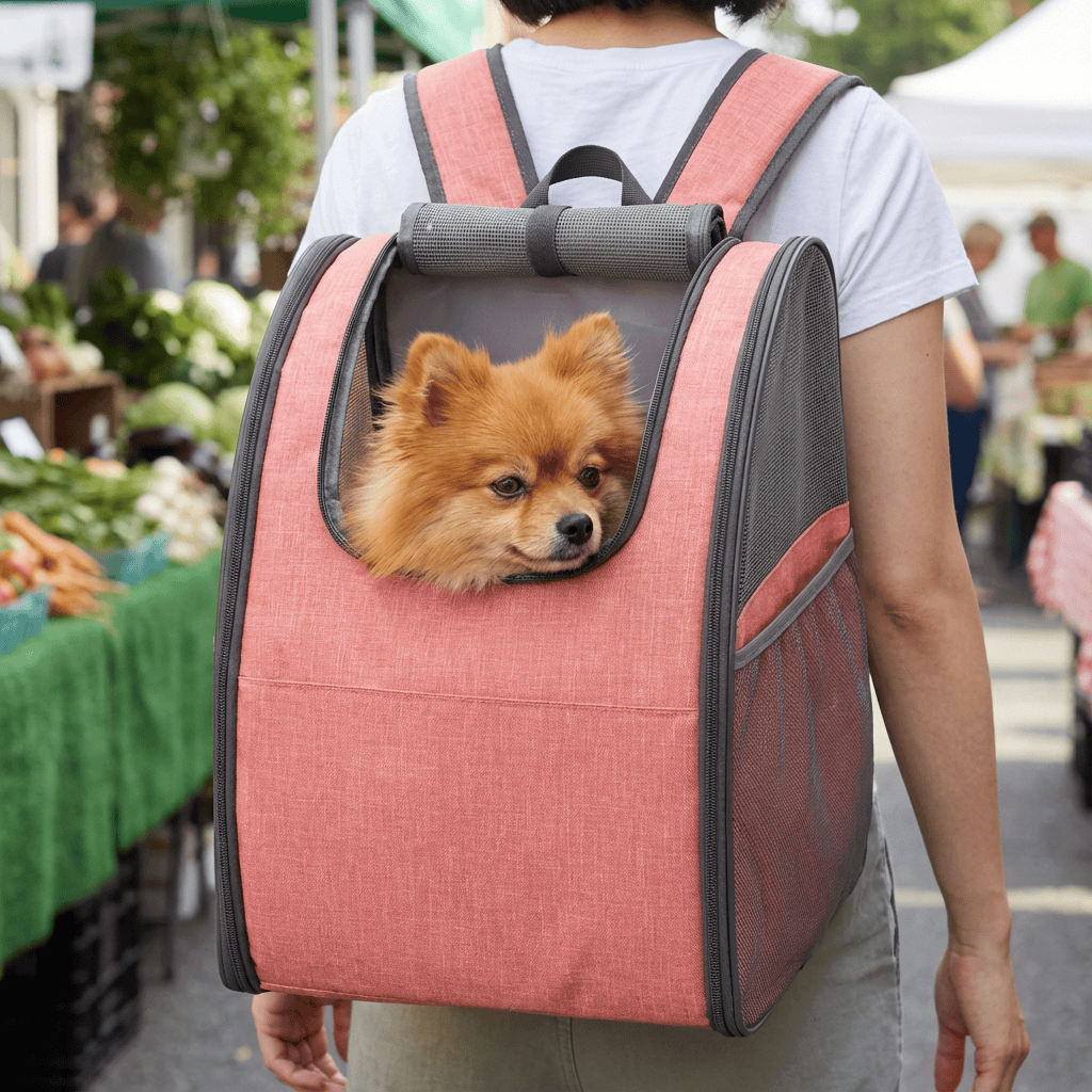 Ventura Pet Travel Backpack with comfortable design for dogs and cats, spacious interior and adjustable straps.