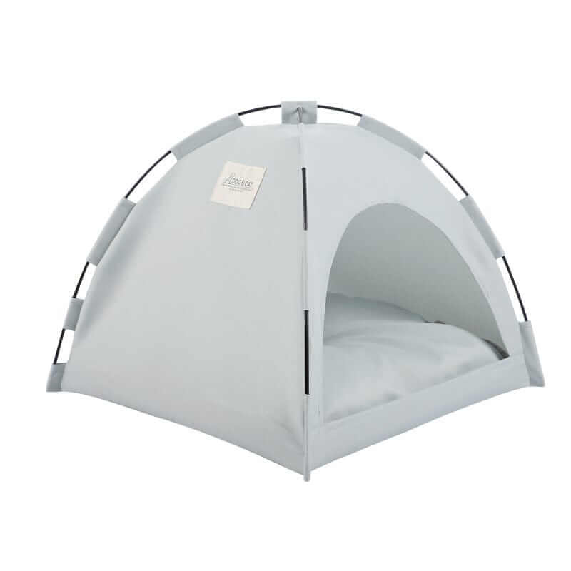 Washable Pet Tent Bed for cats and small dogs, soft and breathable, with removable cushion for easy cleaning.