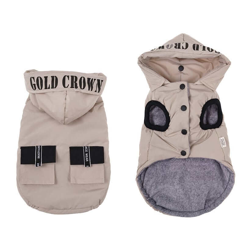 Waterproof Winter Dog Coat - Stylish, waterproof jacket with pockets for small to medium dogs and cats. Perfect for winter.