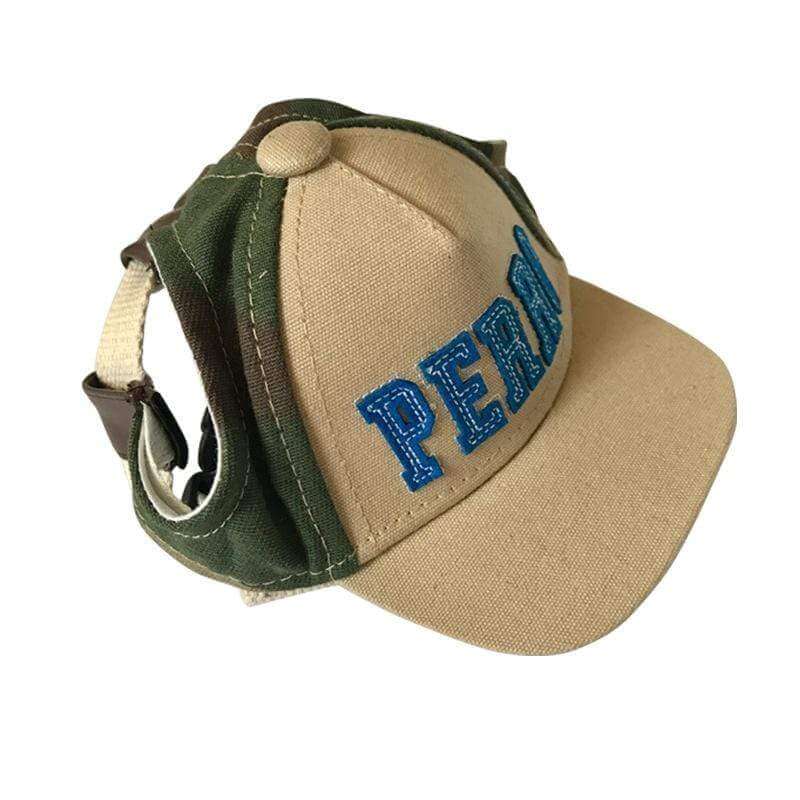 Baseball Pet Shade Cap for Dogs & Cats, adjustable strap, breathable design, perfect for pet style.