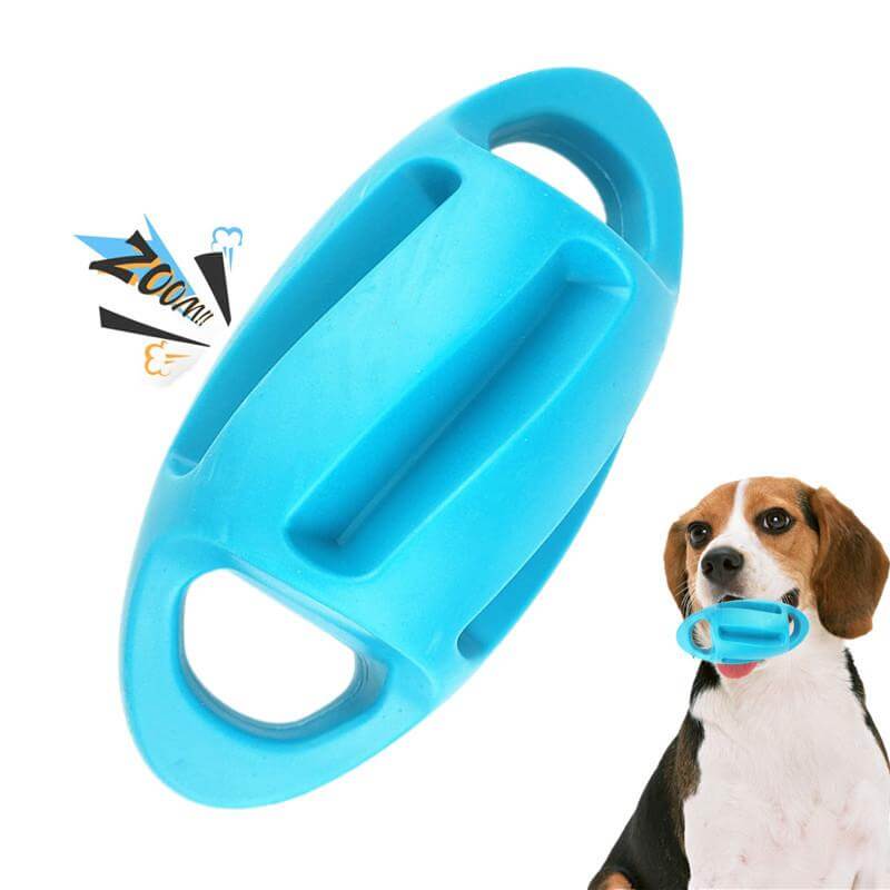 Bite-resistant Floating Rubber Dog Toy by Dogs & Cats, durable and bouncy, perfect for chewing and fetching.