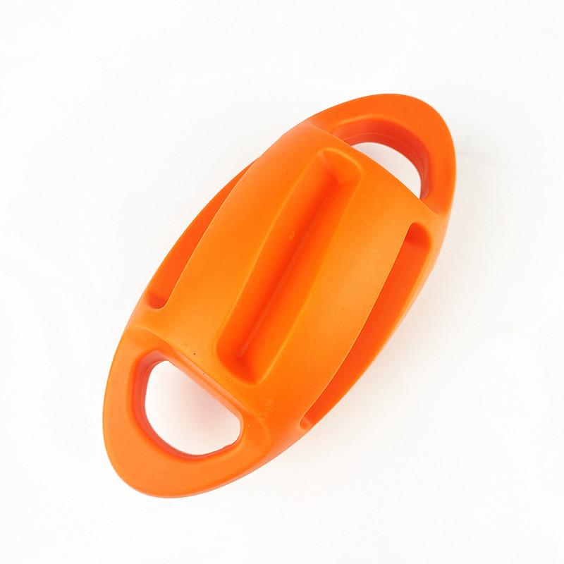Bite-resistant Floating Rubber Dog Toy in bright orange color, designed for durable chewing and play, perfect for Dogs & Cats.